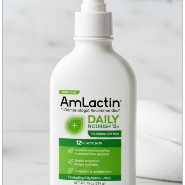 Deeply hydrate and gently exfoliate dry skin with AmLactin Daily Nourish Body Lotion. Enriched with lactic acid, this fast-absorbing formula smooths rough texture while restoring moisture for softer, healthier-looking skin.
