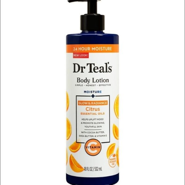 Dr Teal's Vitamin C Body Lotion 532ml for bright and hydrated skin