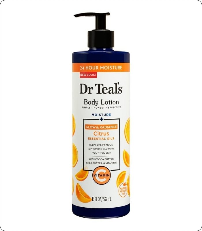 Dr Teal's Vitamin C Body Lotion 532ml for bright and hydrated skin