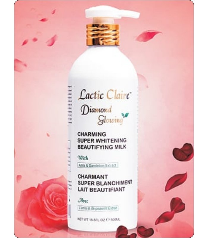 Lactic Claire Diamond Glowing Charming Super Whitening Beautifying Milk 500ml