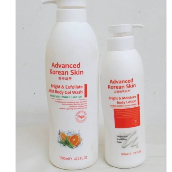 Advance Korean Gel Wash & Body Lotion Set for soft, smooth, and hydrated skin