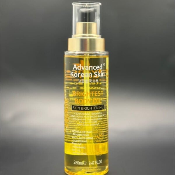 Advanced Korean Skin Brightest Body Oil 280ml for smooth and glowing skin