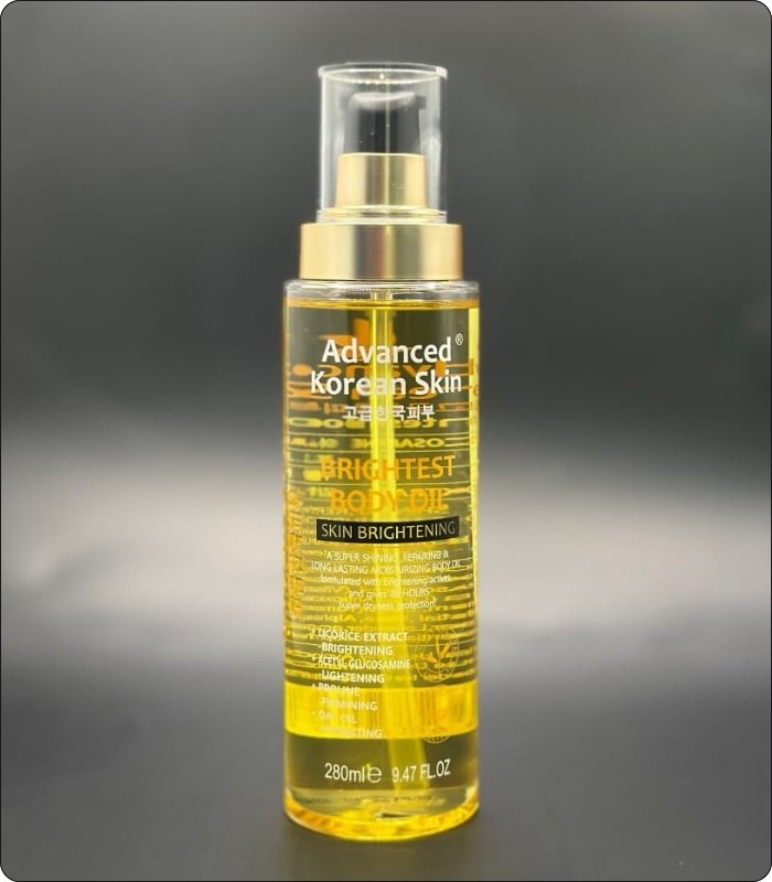 Advanced Korean Skin Brightest Body Oil 280ml for smooth and glowing skin