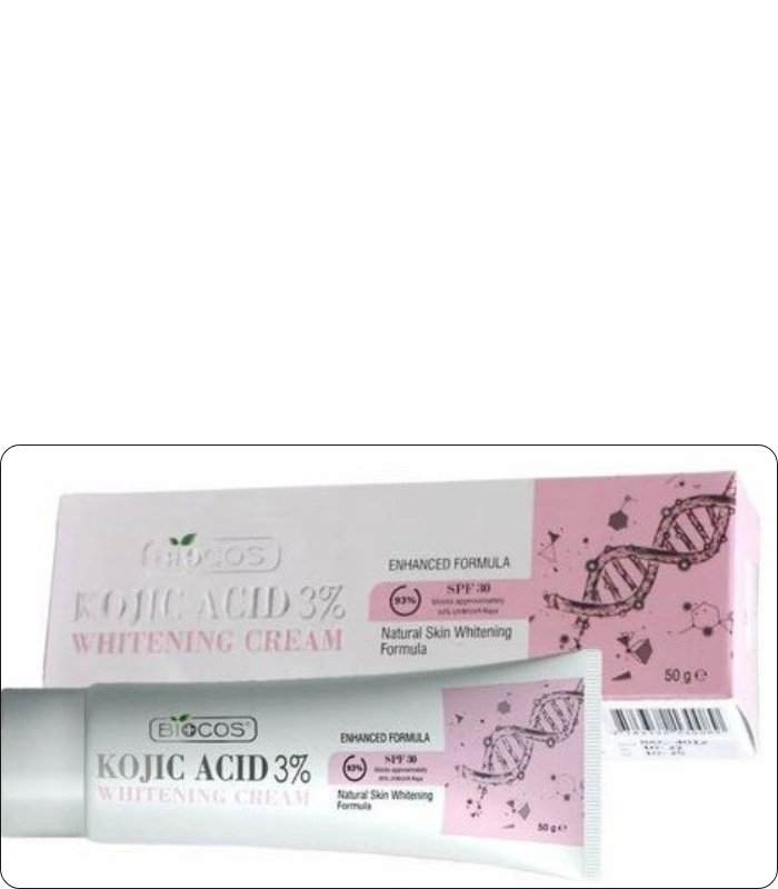 Biocos Kojic Acid Whitening Cream 50g for bright and smooth skin