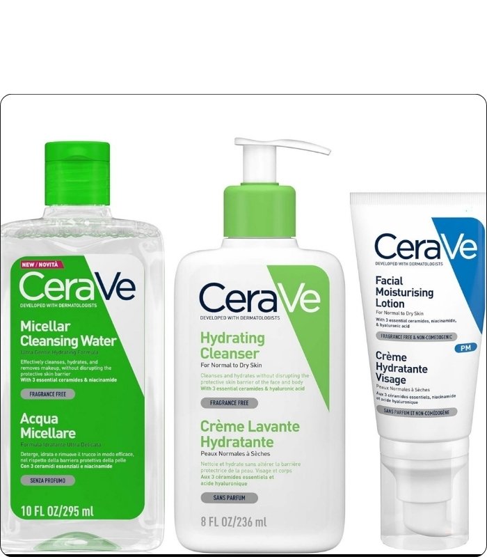 CeraVe Cleanser Skincare Set for gentle cleansing and hydration