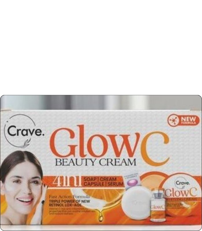Crave GlowC Beauty Cream 4-in-1 Set for bright, hydrated, and even skin
