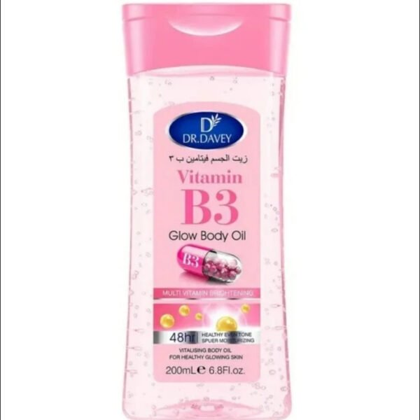 Dr Davey Vitamin B3 Glow Body Oil 200ml for smooth and glowing skin