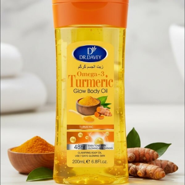 Omega 3 Turmeric Glow Body Oil 200ml for smooth and glowing skin