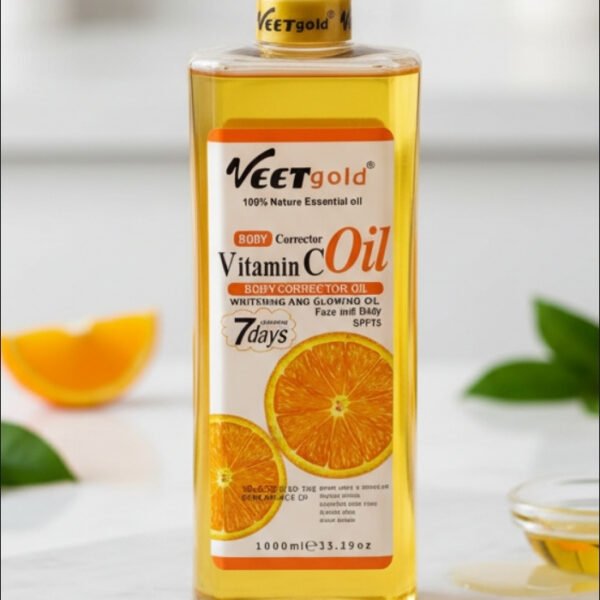 Veet Gold Vitamin C Body Oil 1000ml for smooth and glowing skin