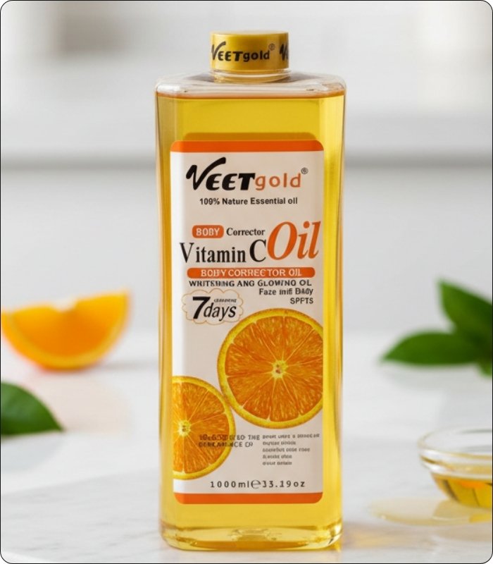 Veet Gold Vitamin C Body Oil 1000ml for smooth and glowing skin